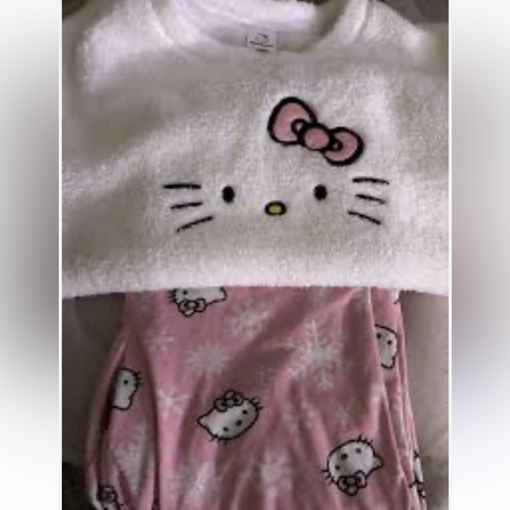 Hello Kitty White and Pink Pajama Set for Kids